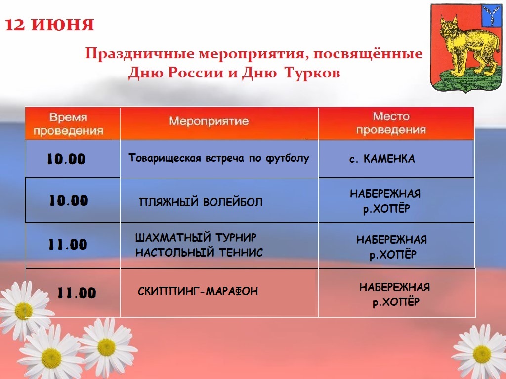 Праздничные мероприятия,посвященные Дню России и Дню Турков.