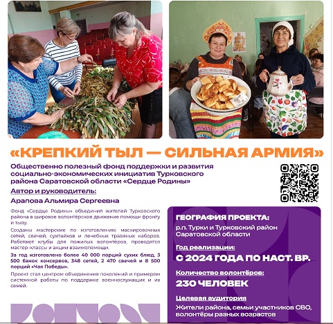 Крепкий тыл- сильная Армия.