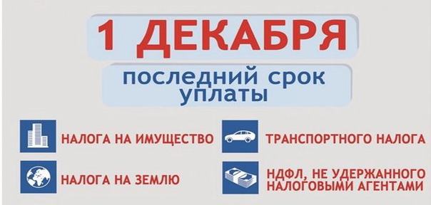 2 декабря истекает срок уплаты имущественных налогов за 2023 год..