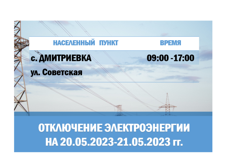 Отключение электроэнергии. Отключение электроэнергии.